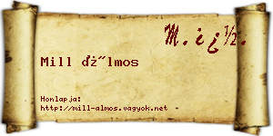 Mill Álmos névjegykártya